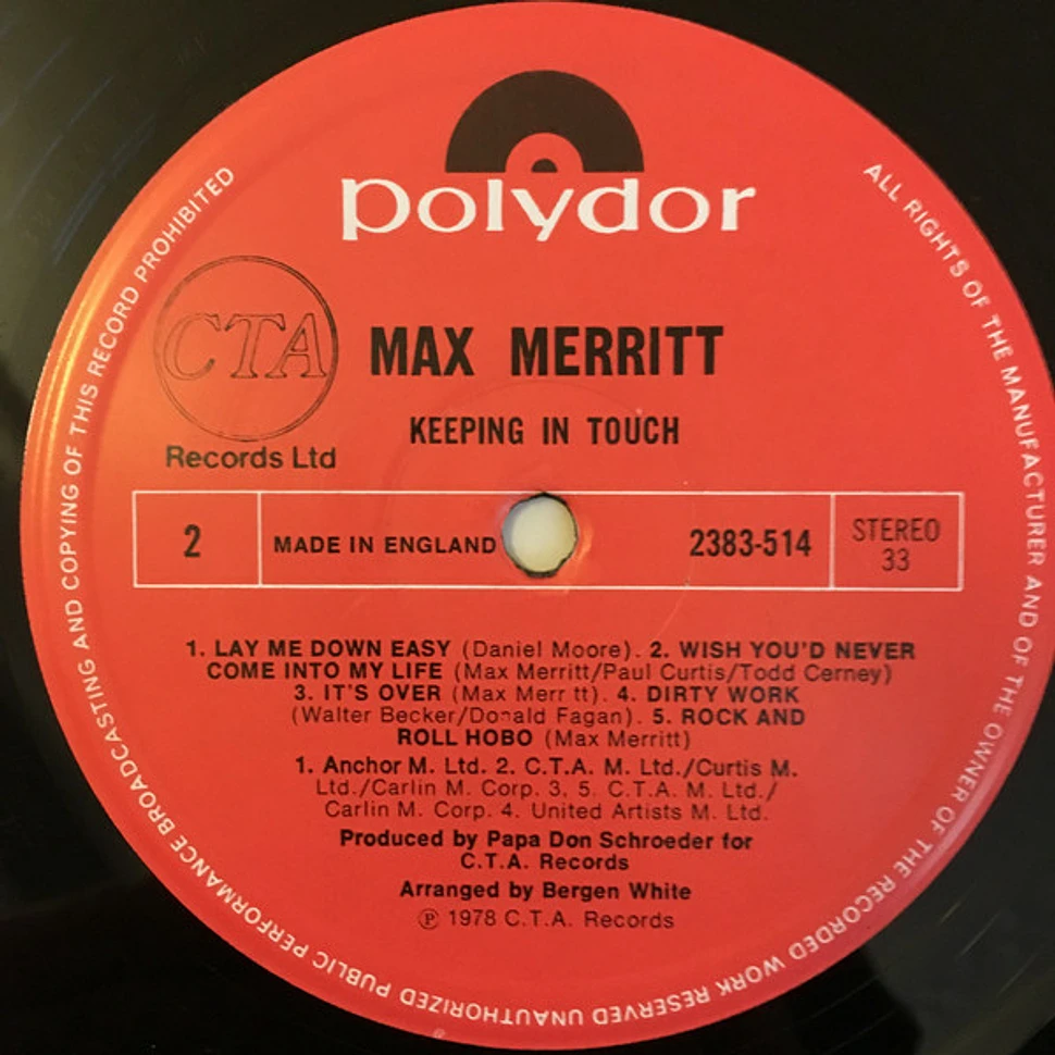 Max Merritt - Keeping In Touch