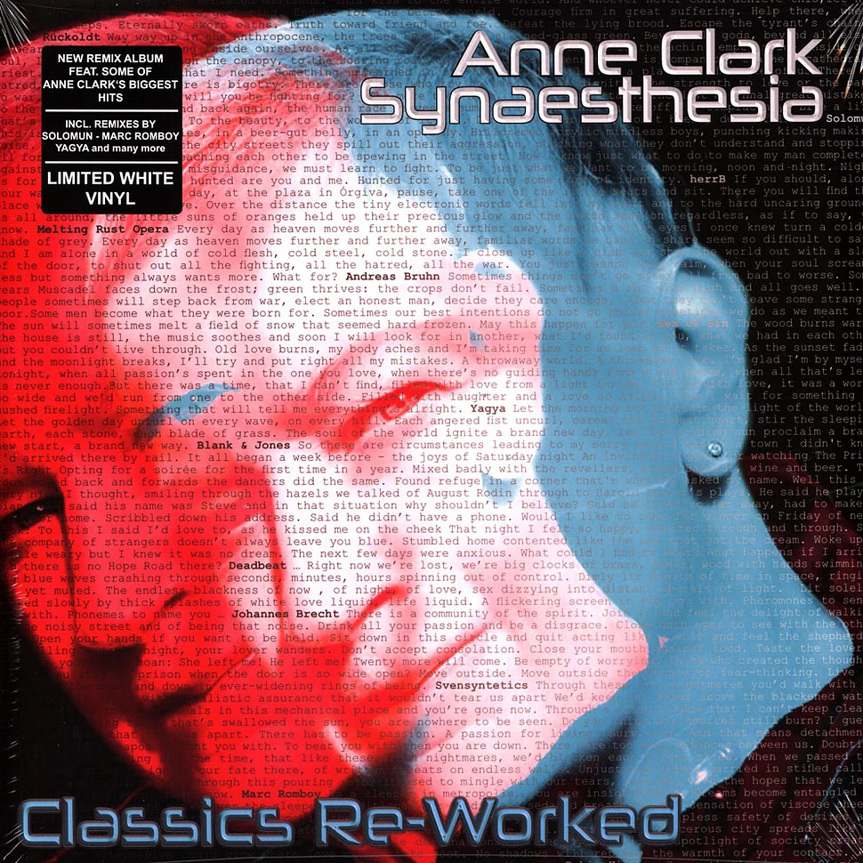 Anne Clark - Synaesthesia - Classics Re-Worked White Vinyl Edition