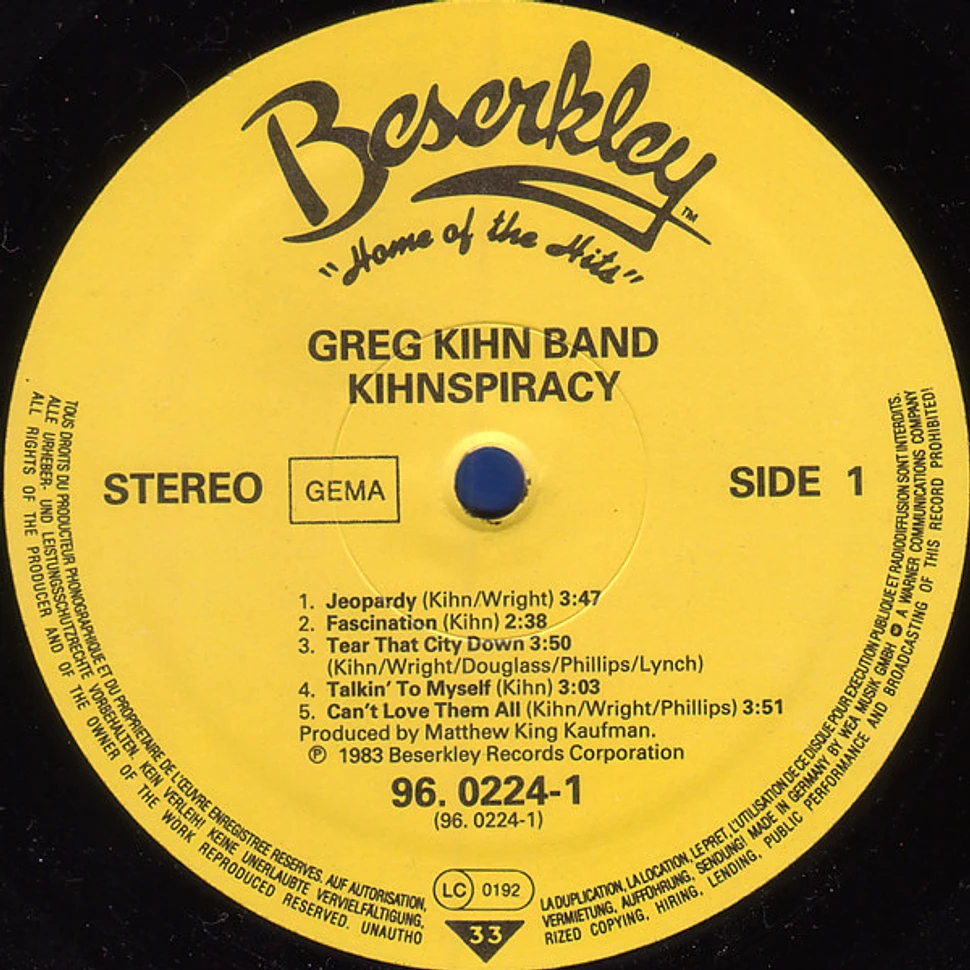 Greg Kihn Band - Kihnspiracy