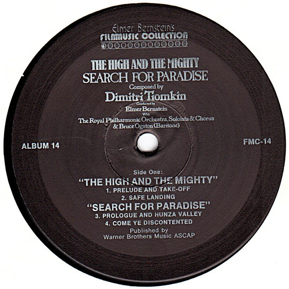 Dimitri Tiomkin Conducted By Elmer Bernstein With The Royal Philharmonic Orchestra & The Royal Philharmonic Chorus & Bruce Ogston - The High And The Mighty / Search For Paradise (Original Motion Picture Soundtracks)