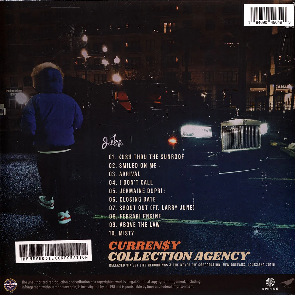 Curren$y - Collection Agency Orange Vinyl Edition