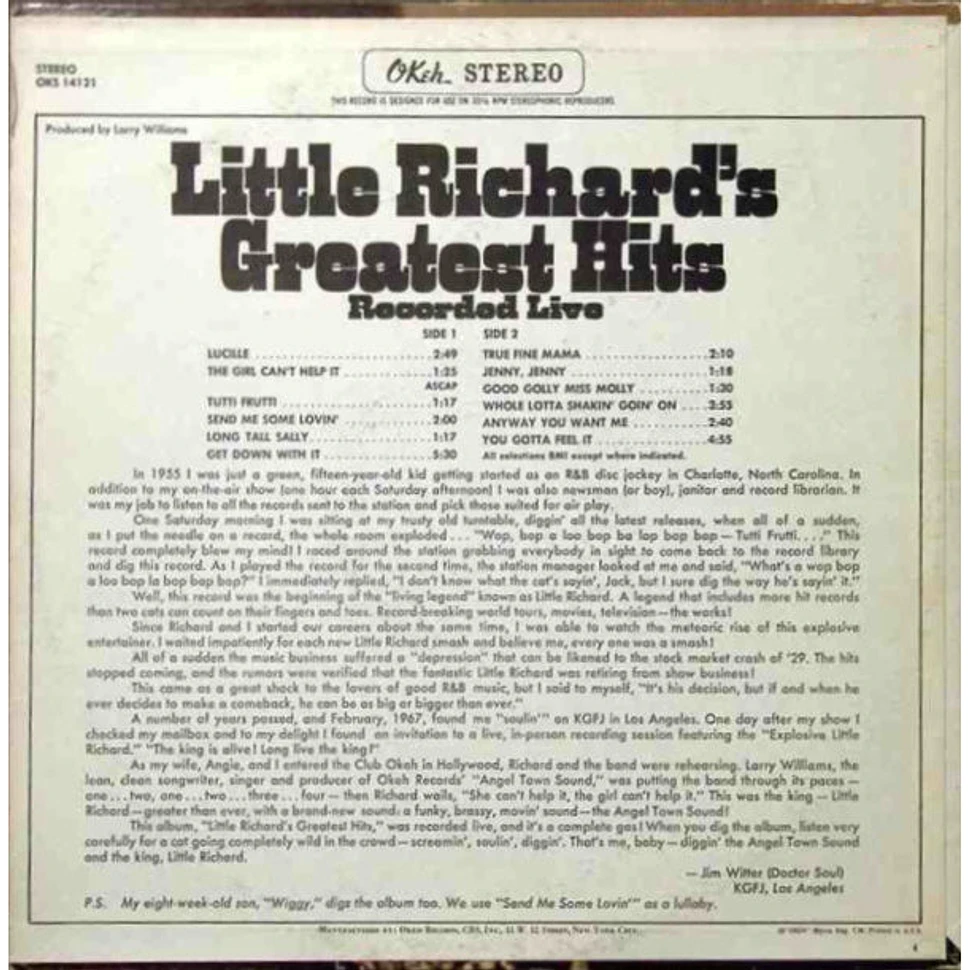 Little Richard - Little Richard's Greatest Hits Recorded Live