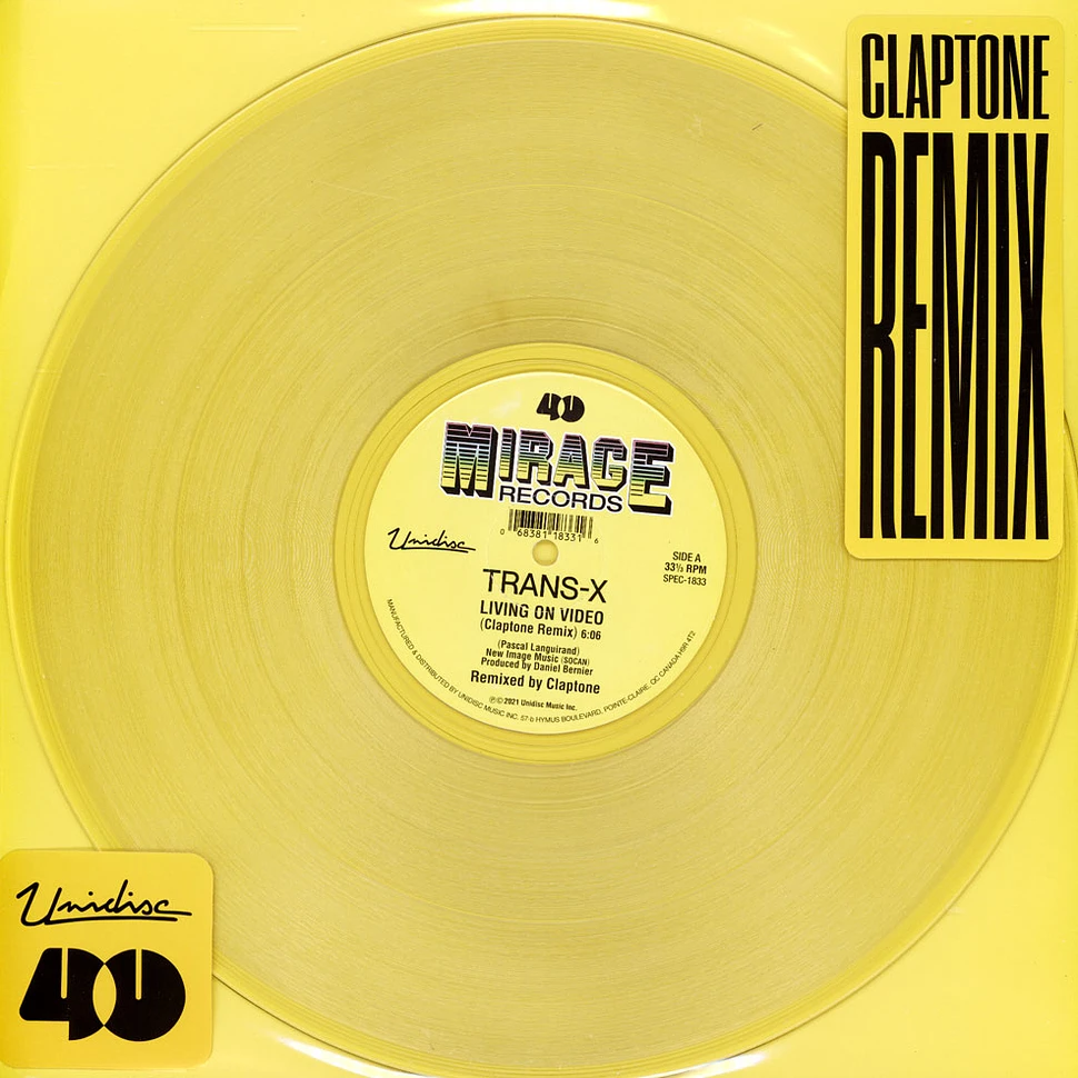 Trans-X - Living On Video Claptone Remix Yellow Vinyl Edition
