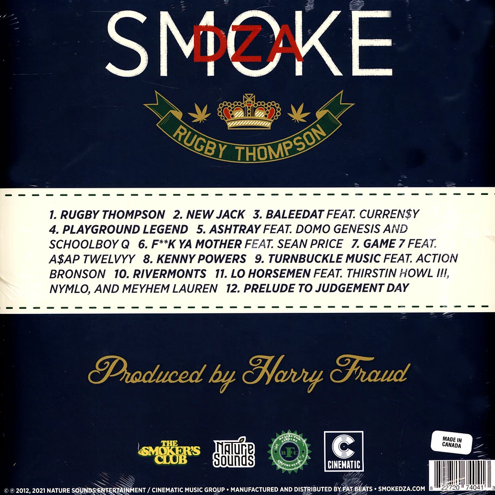 Smoke DZA - Rugby Thompson Record Store Day 2021 Edition - Vinyl