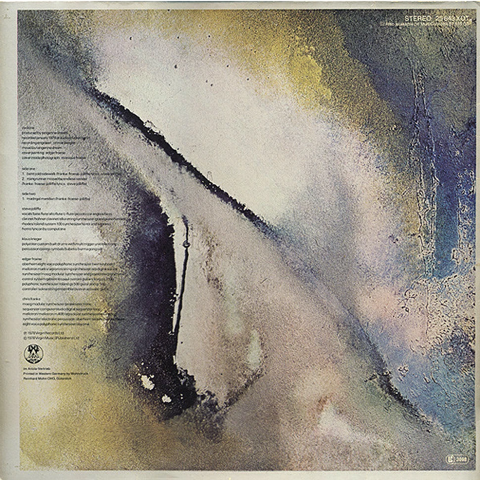 Tangerine Dream Cyclone Vinyl LP 1978 DE Original HHV