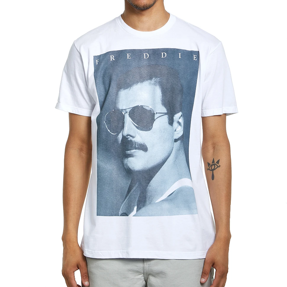 Freddie Mercury - Blue White T-Shirt