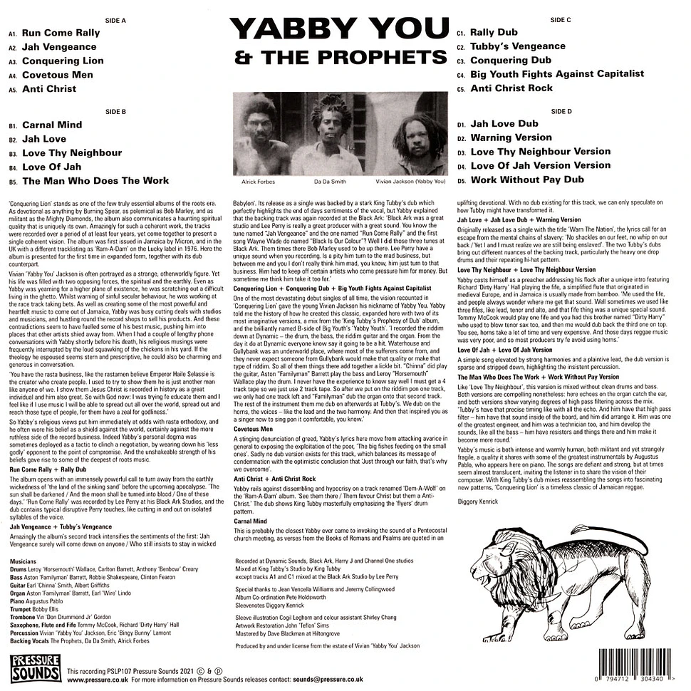 Yabby You & The Prophets - Conquering Lion Expanded Edition