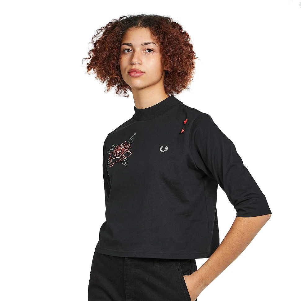 Fred Perry x Amy Winehouse Foundation - Embroidered High Neck T-Shirt