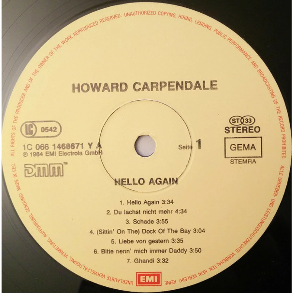 Howard Carpendale - Hello Again