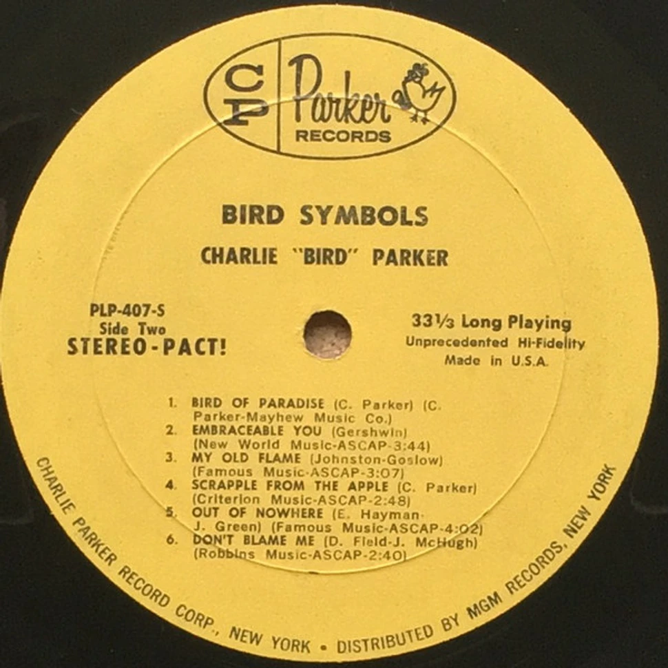 Charlie Parker - "Bird" Symbols