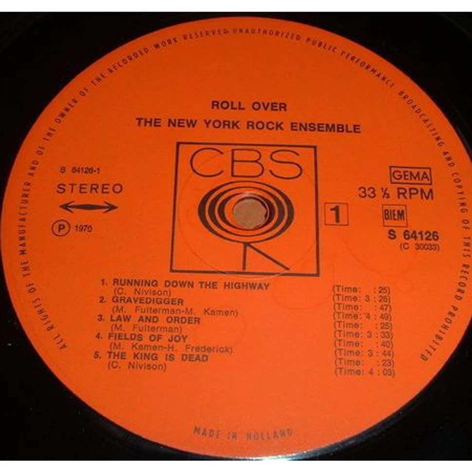 The New York Rock Ensemble - Roll Over