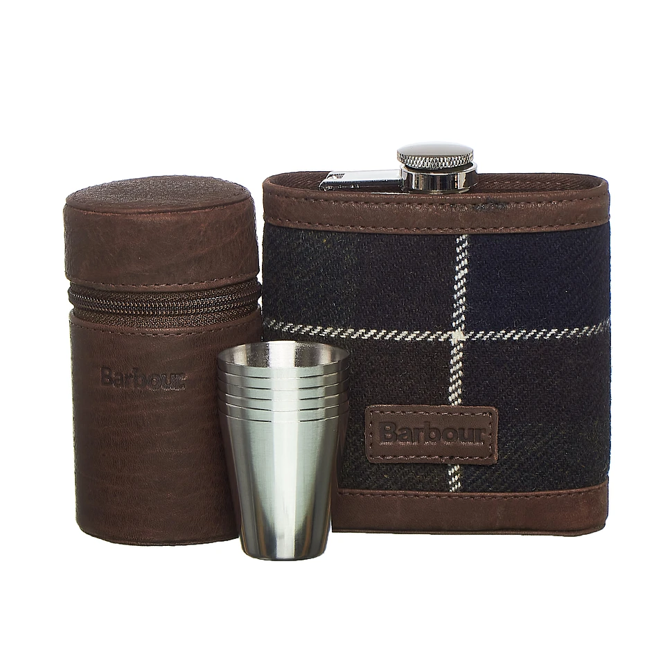 Barbour - Hip Flask & Cups