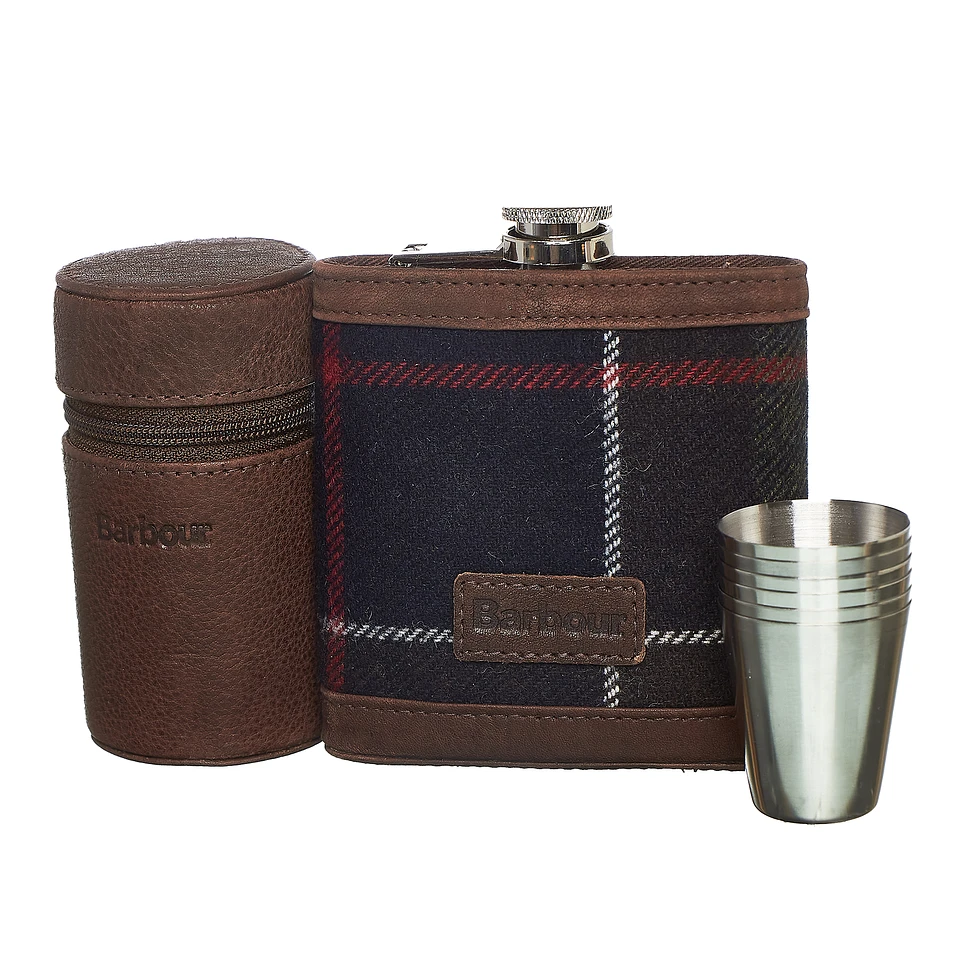 Barbour - Hip Flask & Cups