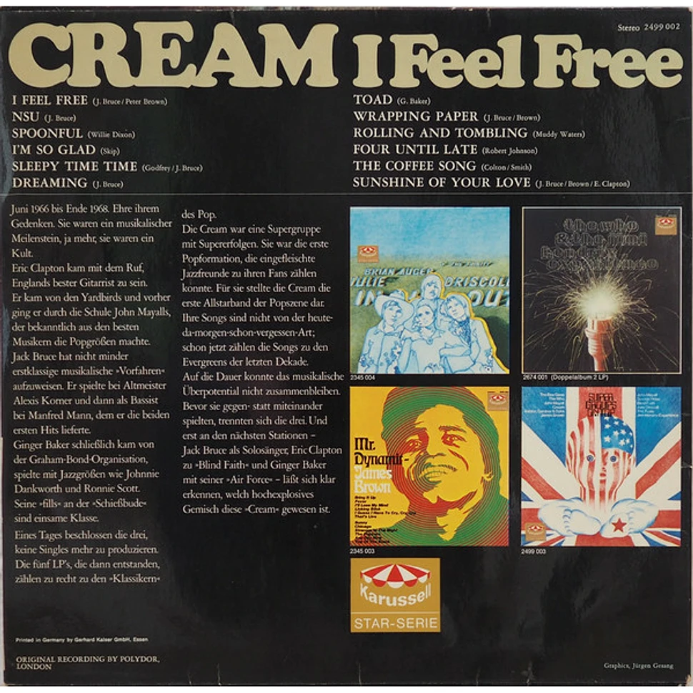 Cream - I Feel Free