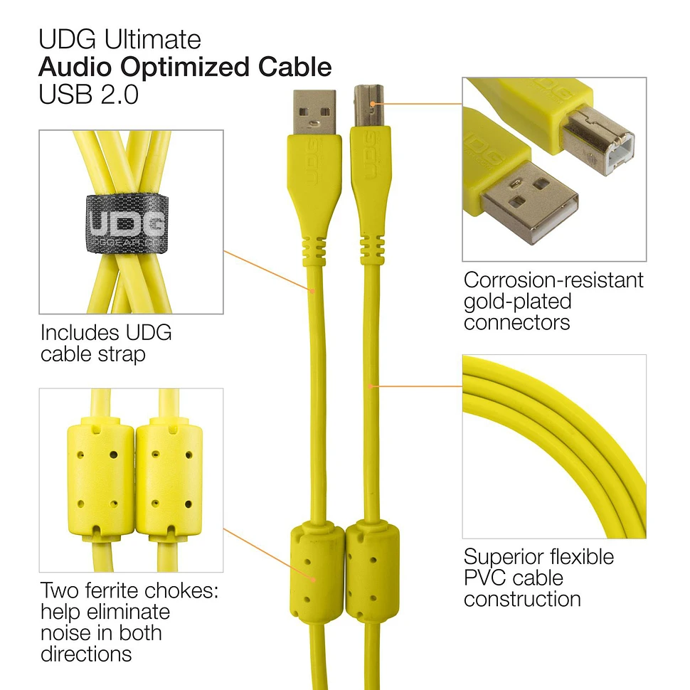 UDG - Ultimate Audio Cable USB 2.0 A-B Straight 1m