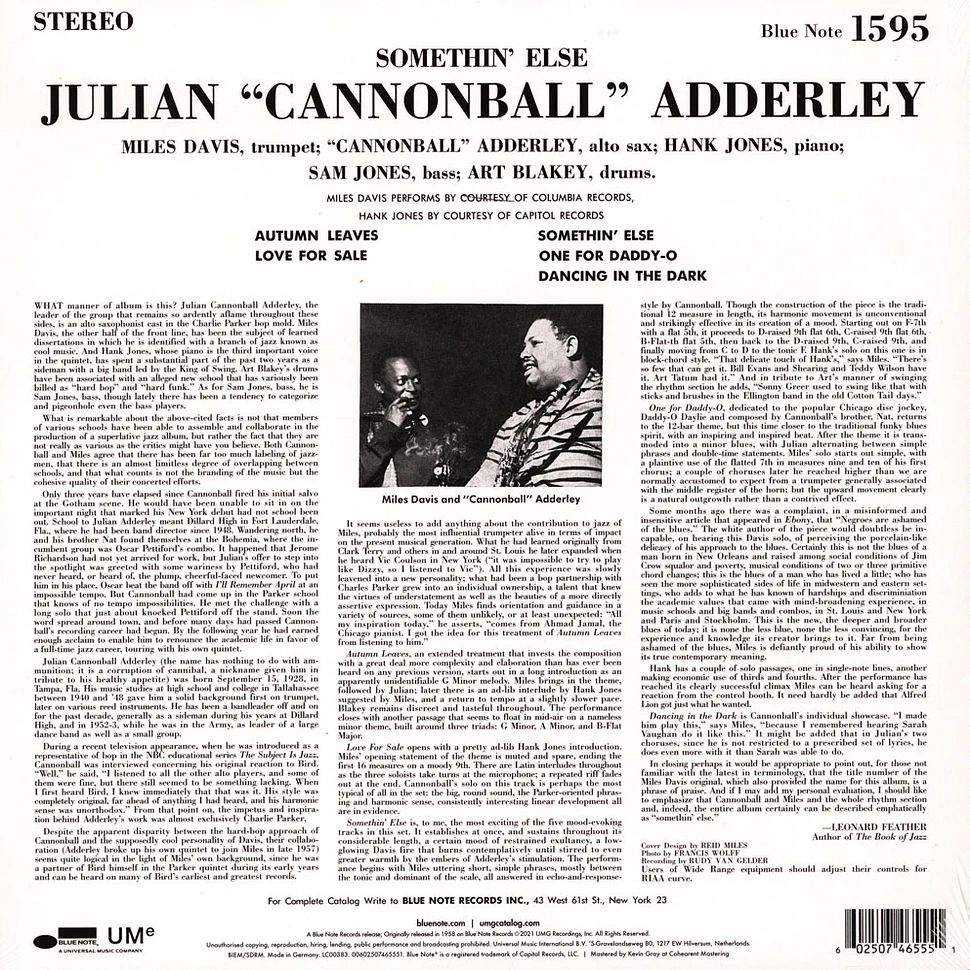 Cannonball Adderley - Somethin' Else