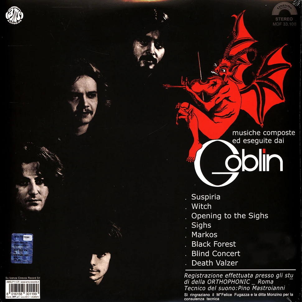 Goblin - OST Suspiria Crystal Vinyl Edition