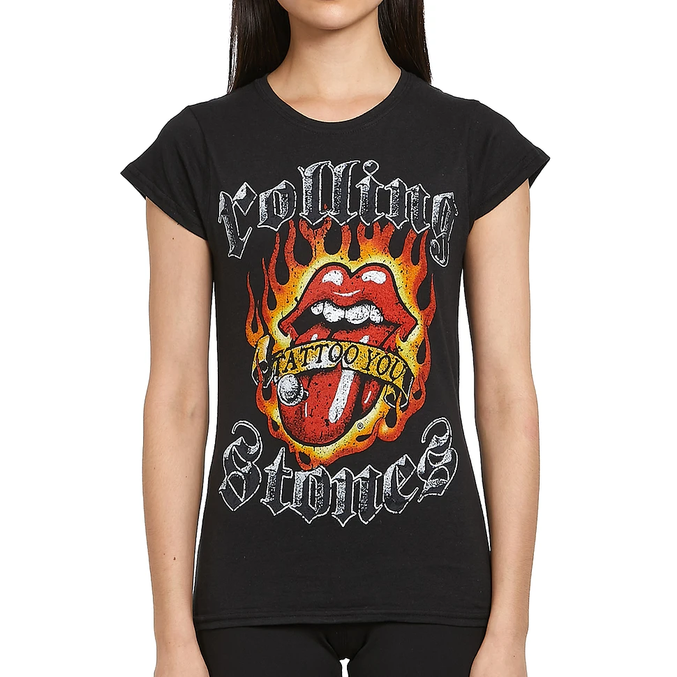 The Rolling Stones - Flaming Tattoo Tongue Women T-Shirt