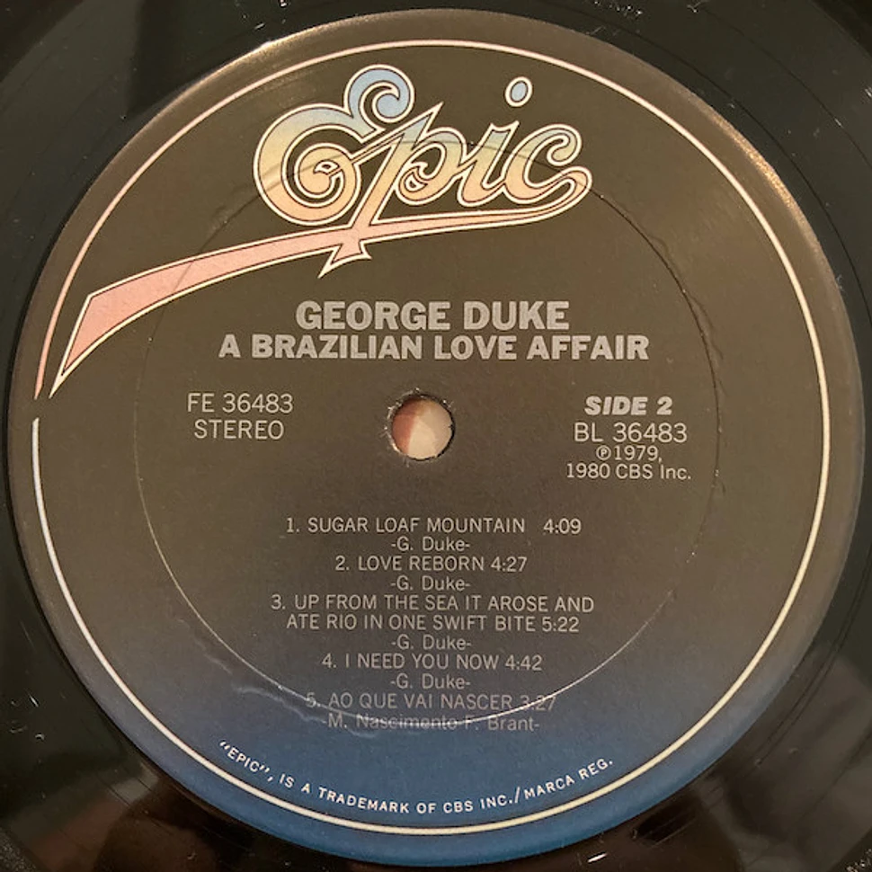 George Duke - A Brazilian Love Affair - Vinyl LP - 1980 - US