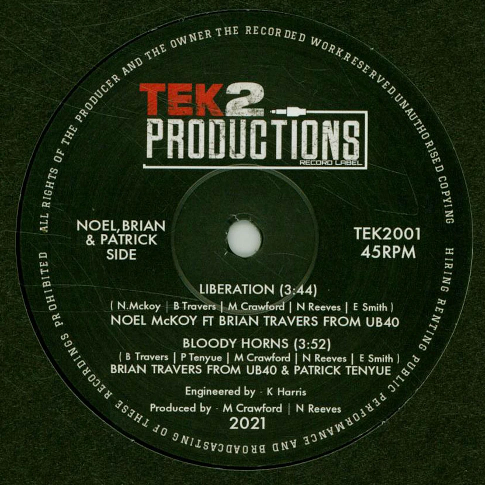 Noel Mckoy Ft. Brian Travers (Ub40), Patrick Tenyue / Pad Anthony - Liberation, Bloody Horns / Bloody Town