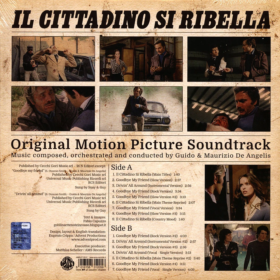 De Angelis Guido & Maurizio - Il Cittadino Si Ribella Crystal Clear Vinyl Edition