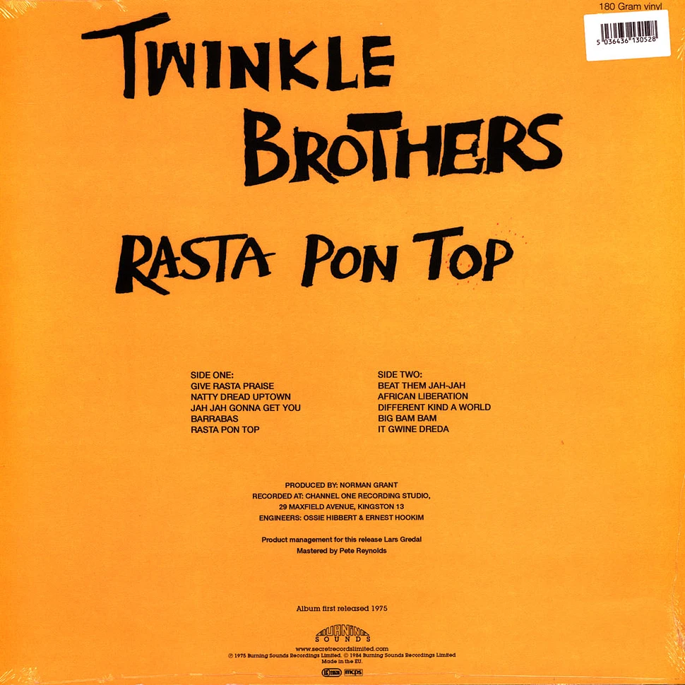 Twinkle Brothers - Rasta Pon Top Colored Vinyl Edition