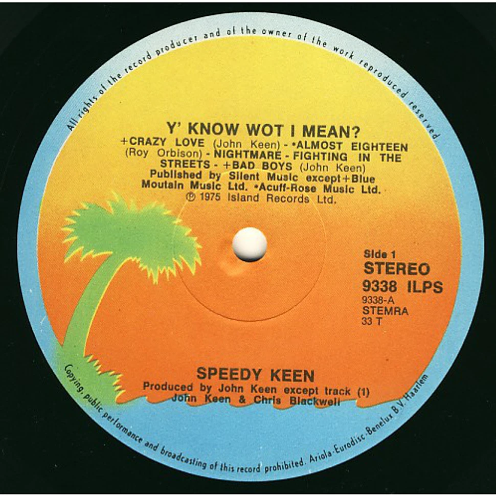 John "Speedy" Keen - Y'Know Wot I Mean?