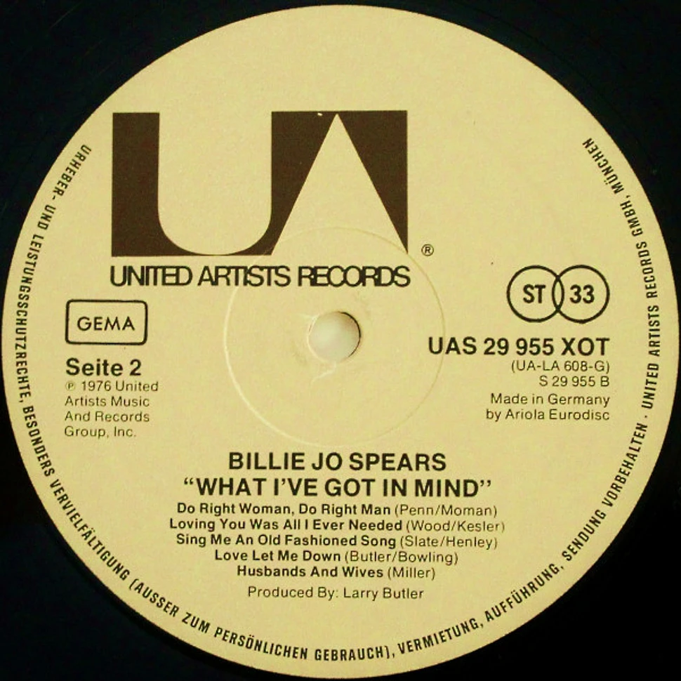 Billie Jo Spears - What I've Got In Mind