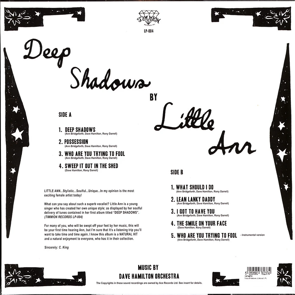 Little Ann - Deep Shadows Colored Vinyl Edition