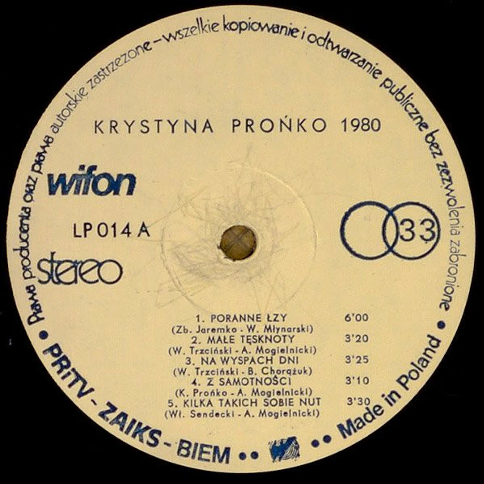Krystyna Pronko - 1980