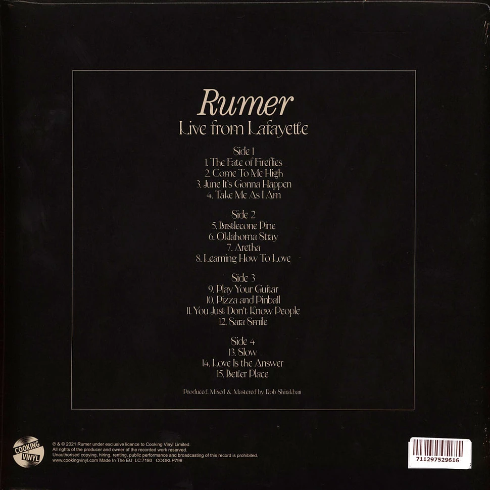 Rumer - Live At Lafayette Colored Vinyl Edition