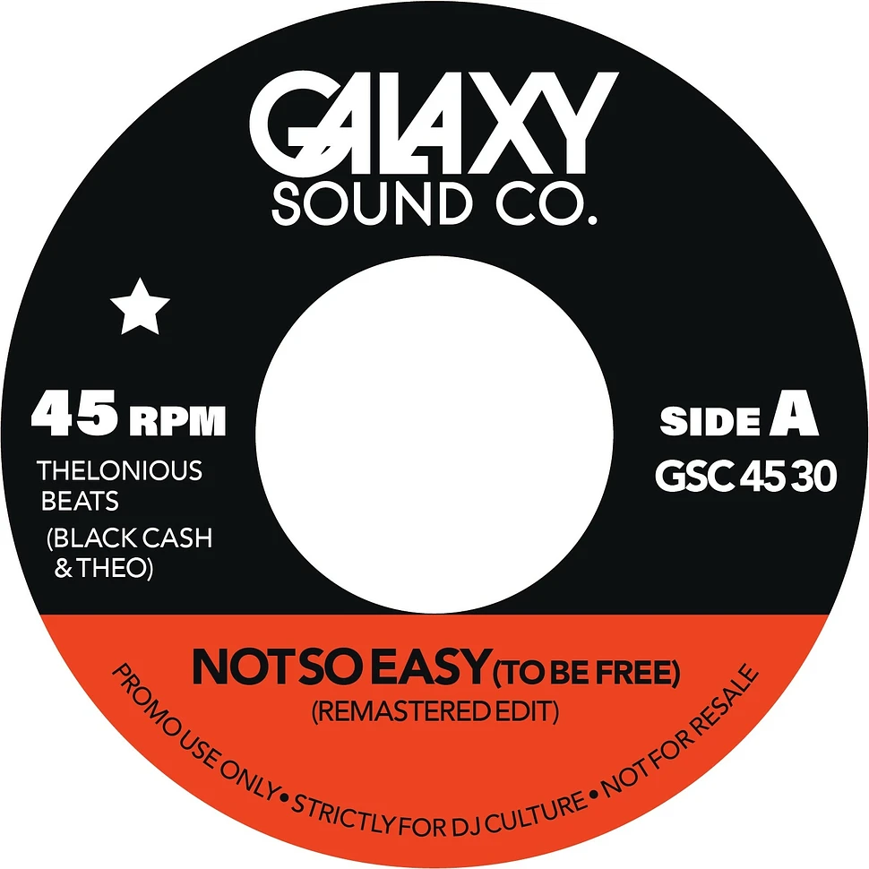 Thelonious Beats Aka Black Cash & Theo - Not So Easy (To Be Free) / Our Lives