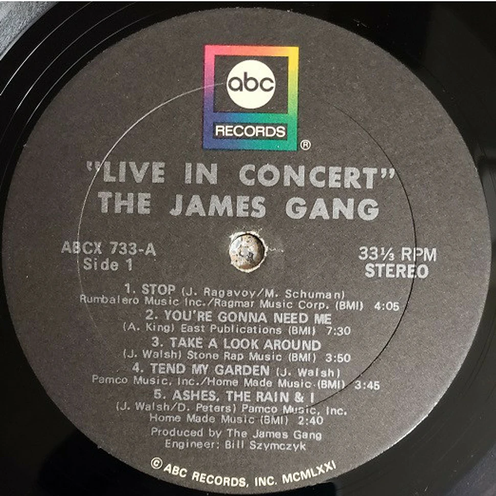 James Gang - Live In Concert