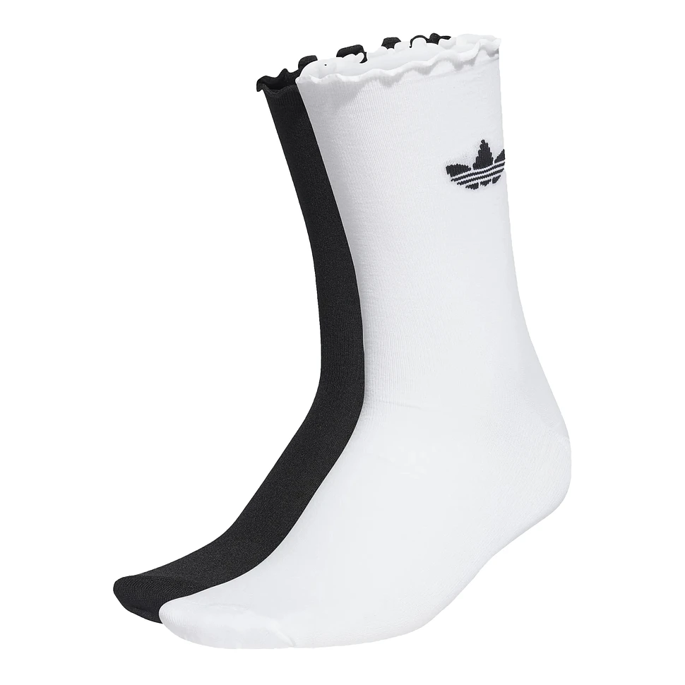 adidas - Semi Sheer Ruffle Crew Sock (Pack of 2)