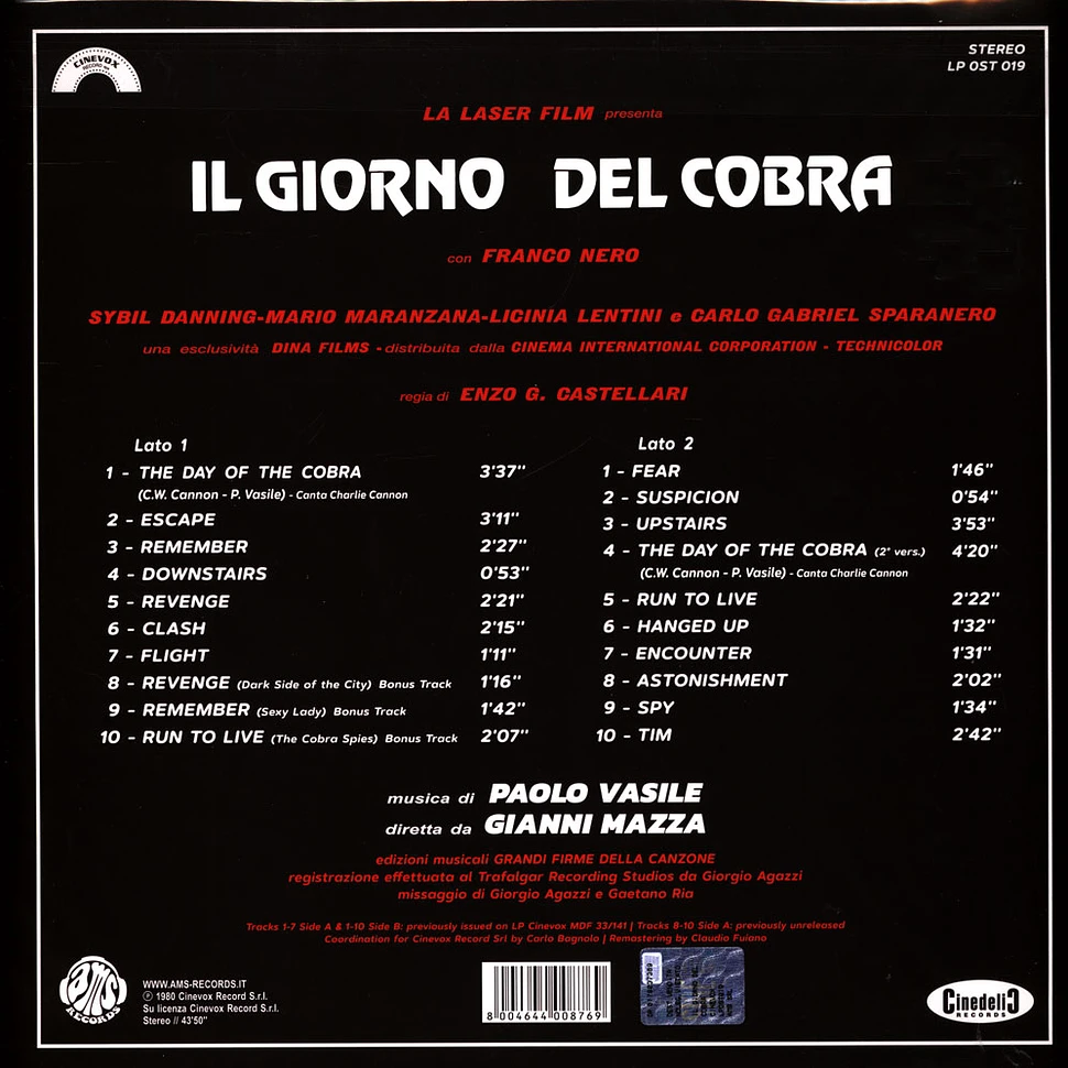 Paolo Vasile - Il Giorno Del Cobra Black Vinyl Edition
