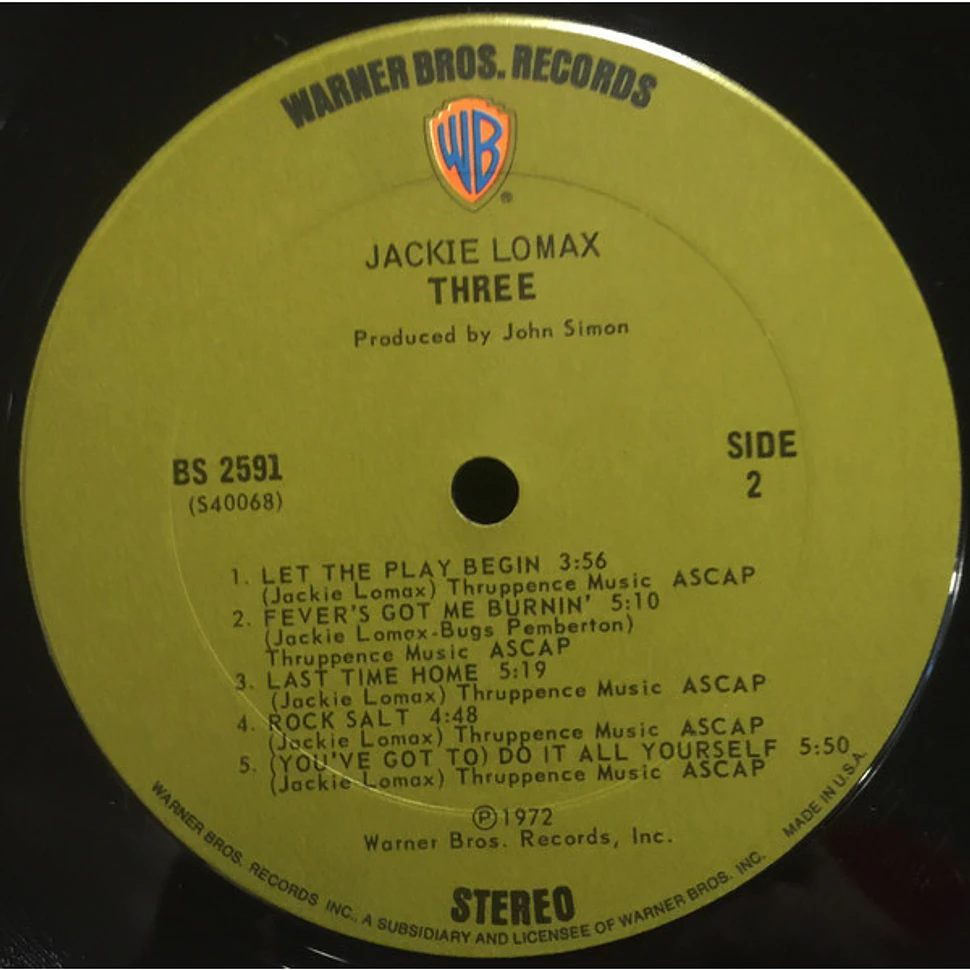 Jackie Lomax - Three