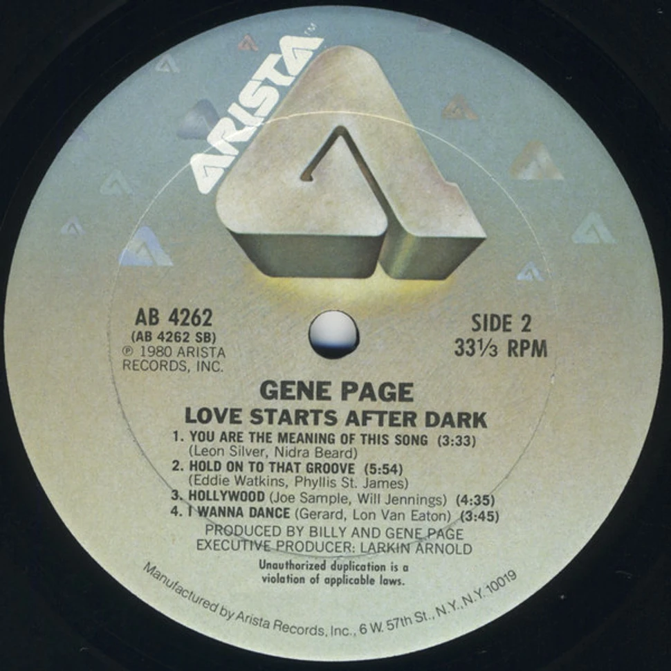 Gene Page - Love Starts After Dark