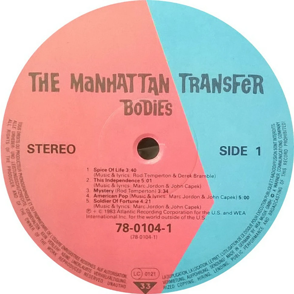 The Manhattan Transfer - Bodies And Souls