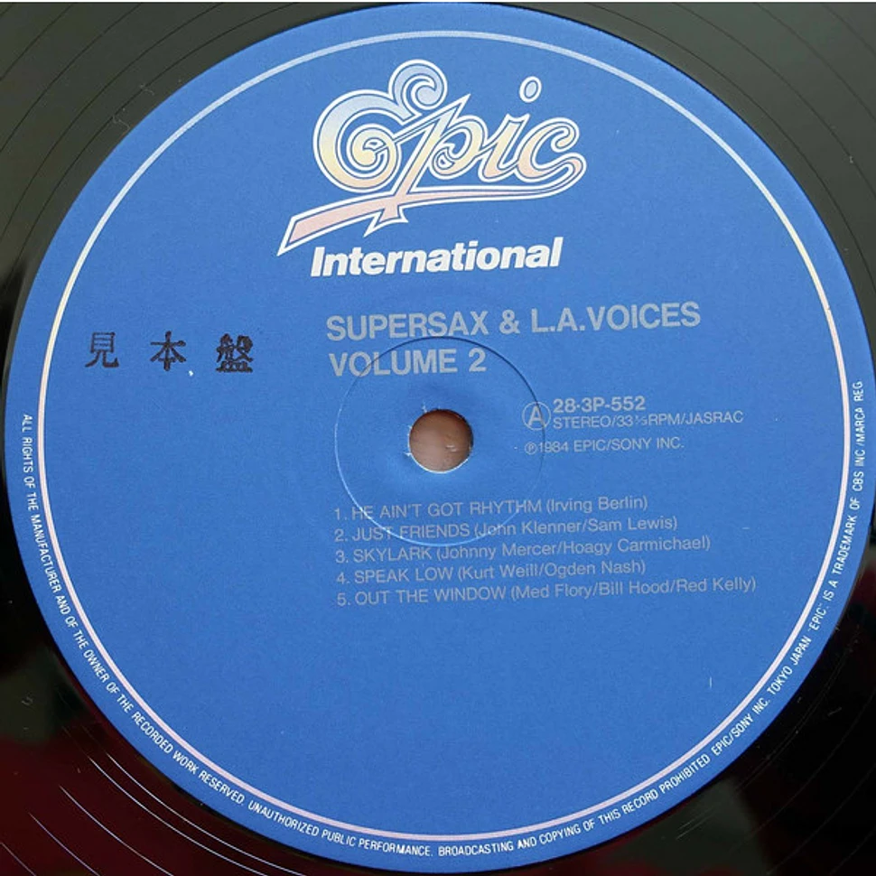 Supersax & L. A. Voices - Supersax & L.A. Voices Volume 2