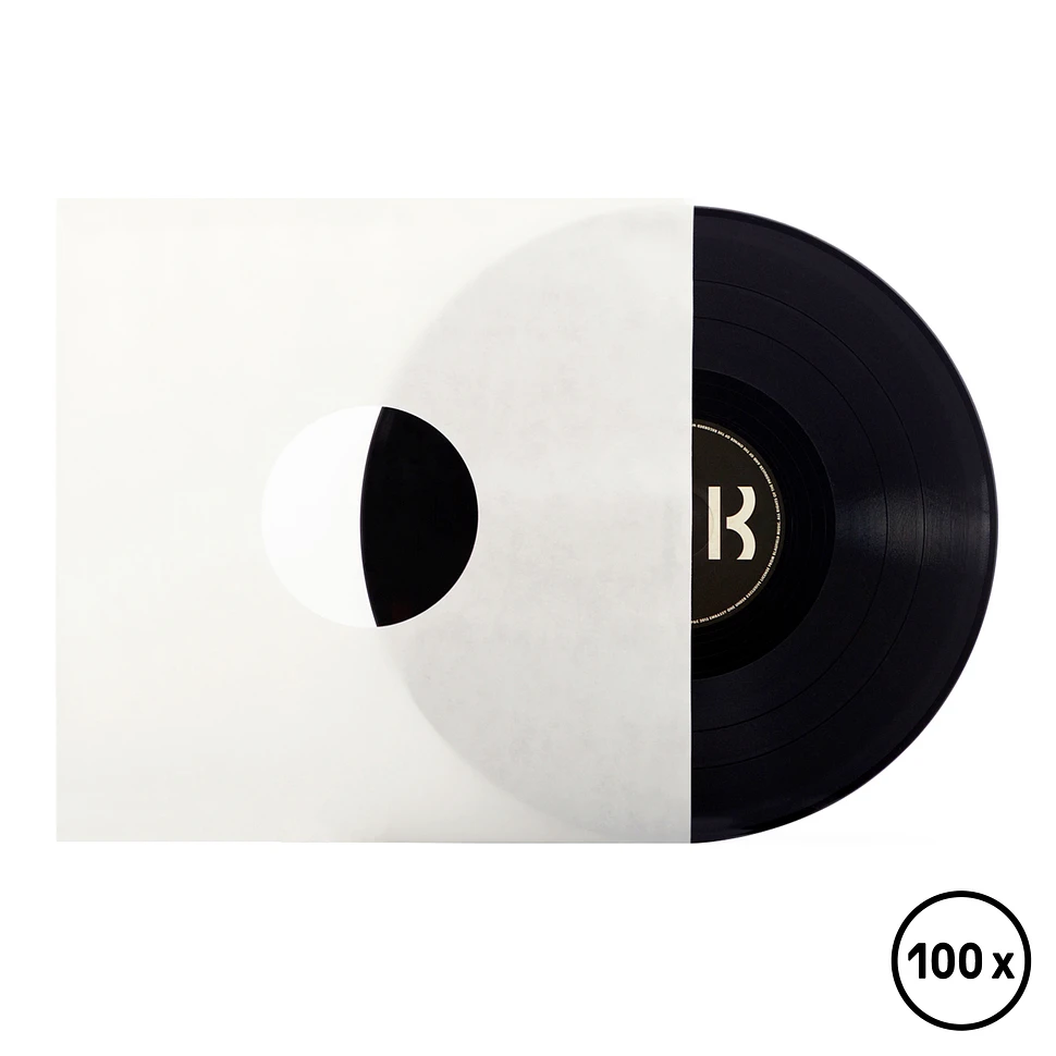 Record Inner Sleeve - 12" Vinyl LP Innenhüllen (Mittelloch) (Creme) (70 g/m²)