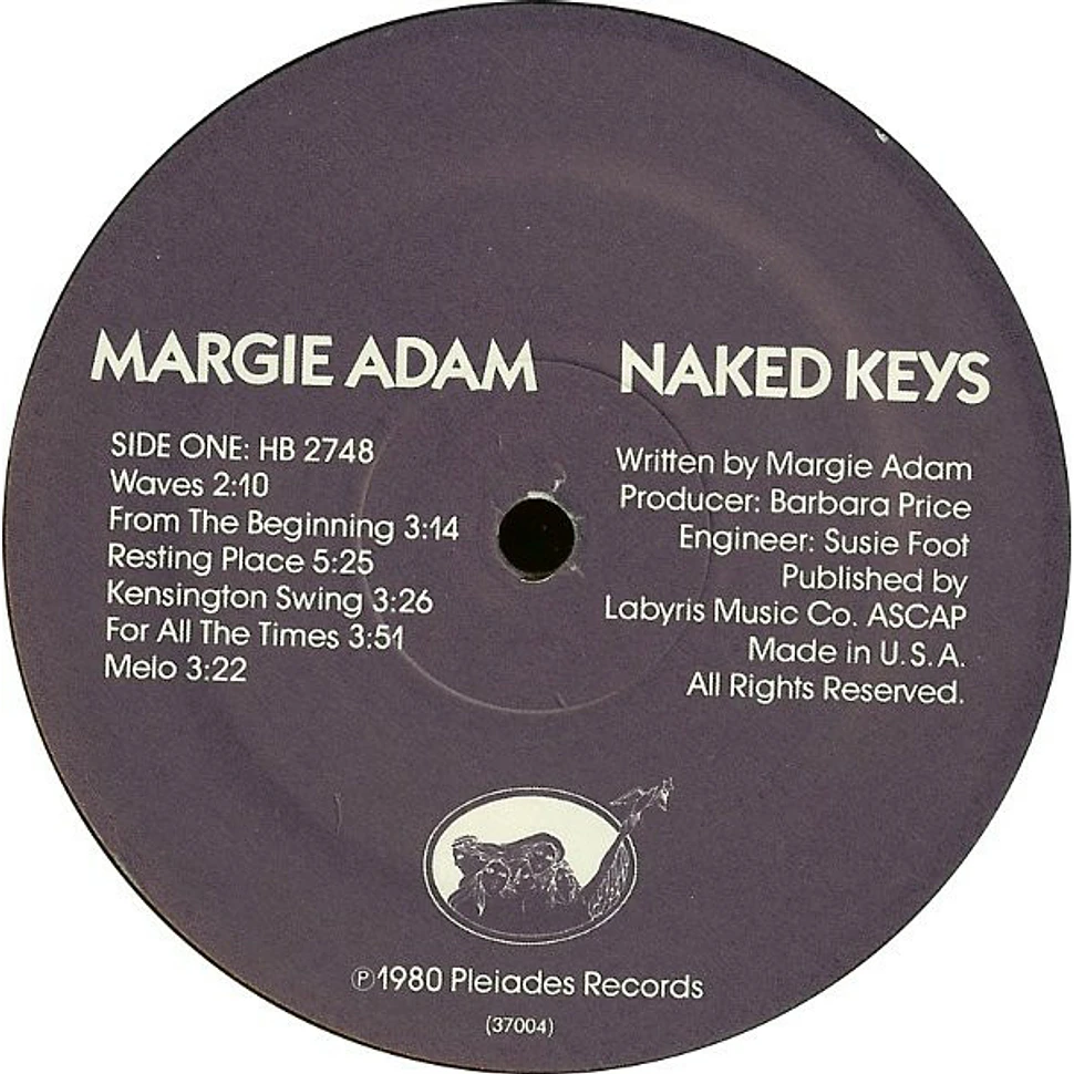 Margie Adam - Naked Keys: Solo Piano Performances