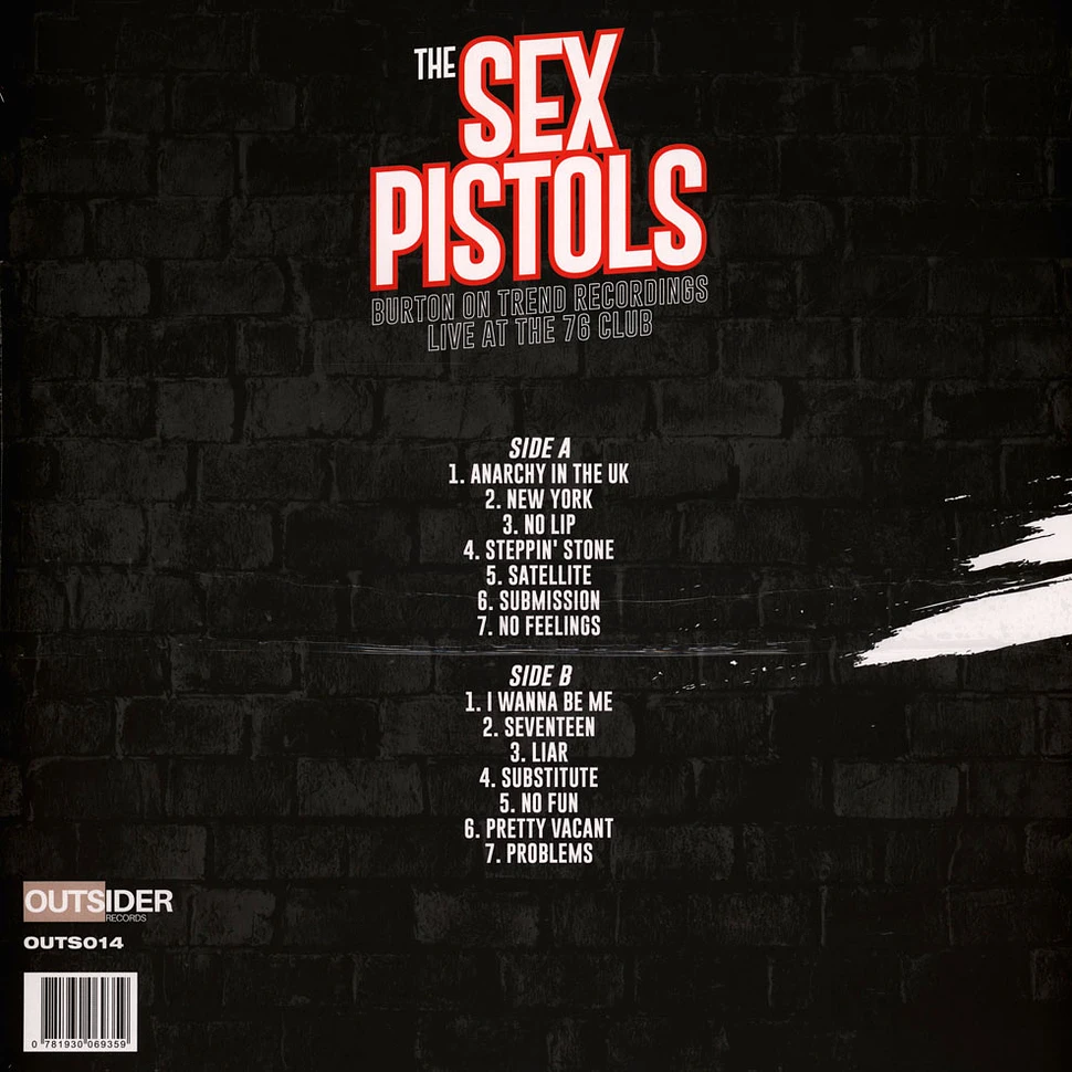 Sex Pistols - Burton On Trend Recordings Live At The 76 Club - Vinyl LP - 2021 - EU