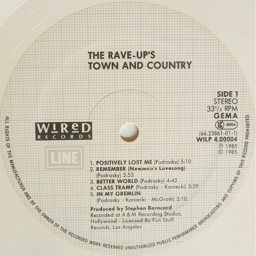 The Rave-Ups - Town + Country