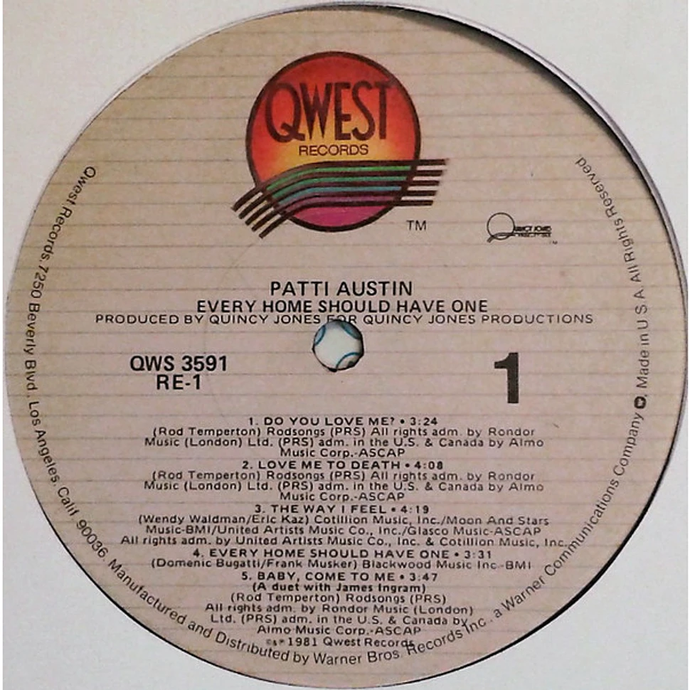Quincy Jones Presents Patti Austin - Every Home Should Have One