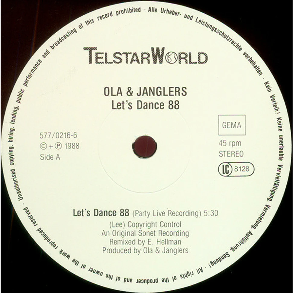 Ola & The Janglers - Let's Dance 88 / This Ring
