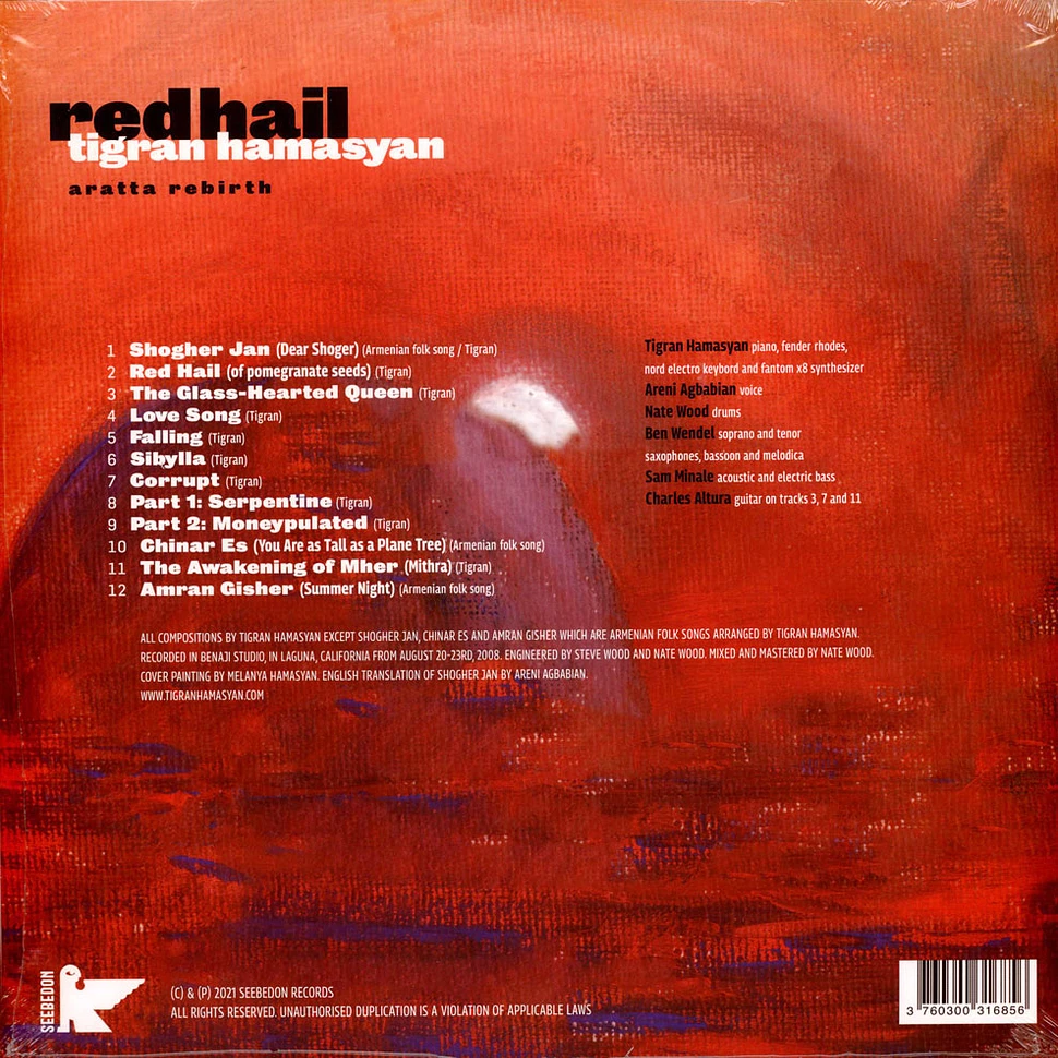 Tigran Hamasyan - Red Hail - 2LP - - US - Reissue HHV