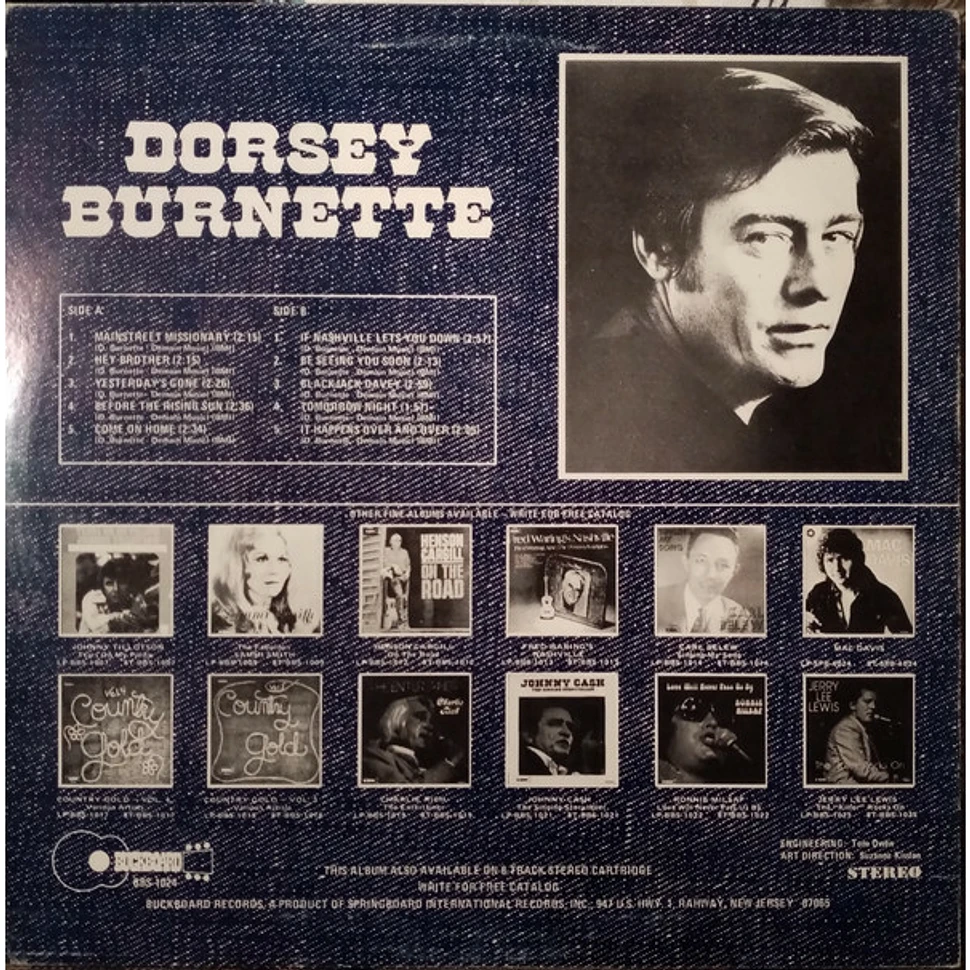 Dorsey Burnette - Dorsey