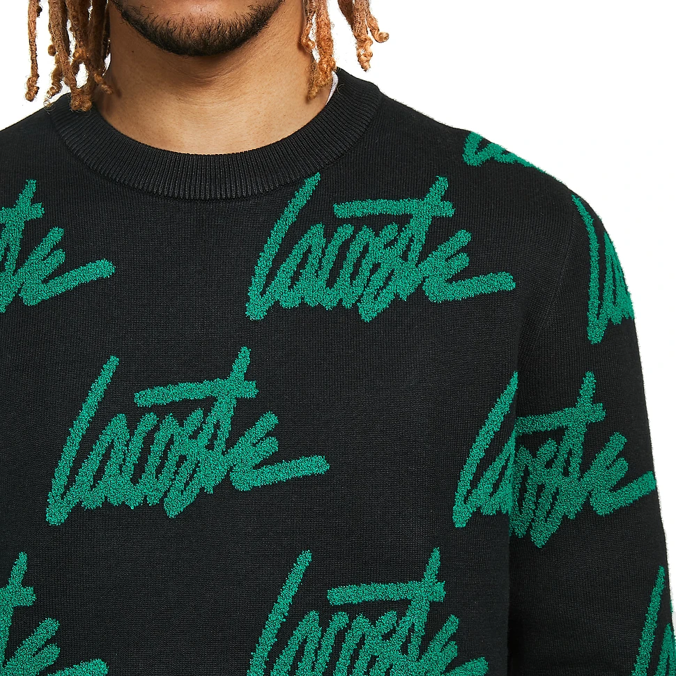 Lacoste L!ve - Crew Neck Signature Cotton Blend Sweater