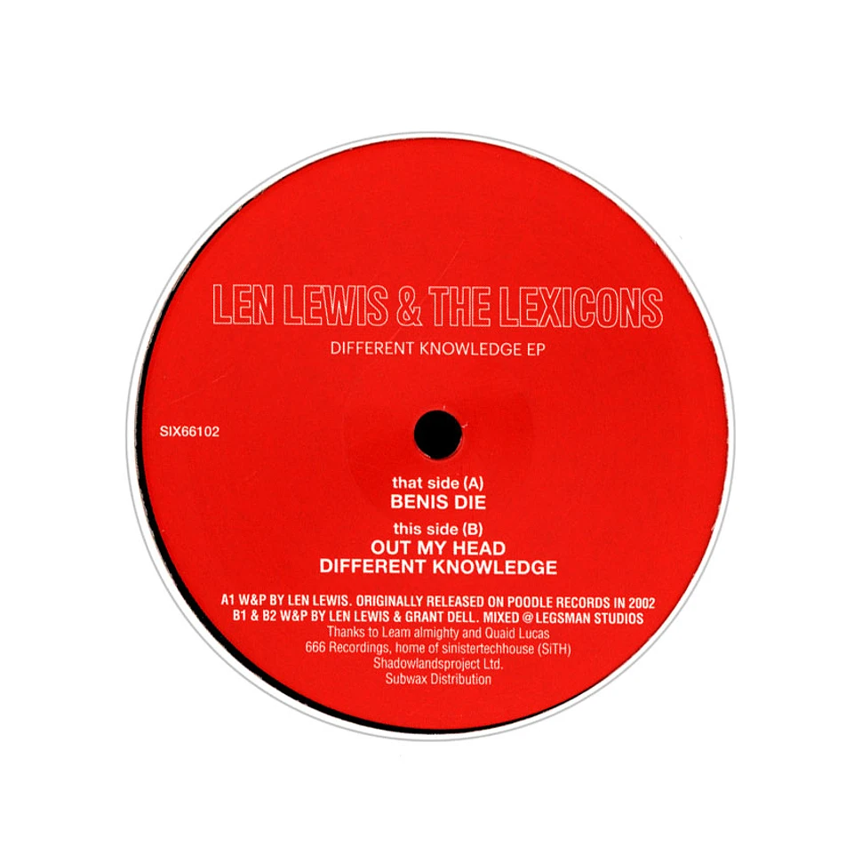 Len Lewis & The Lexicons - Different Knowledge EP