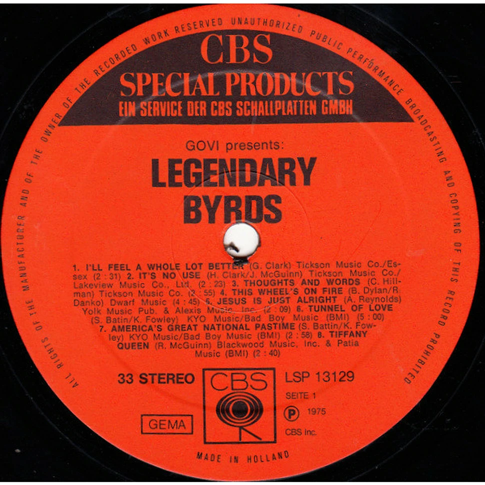 The Byrds - GOVI Presents: Legendary Byrds